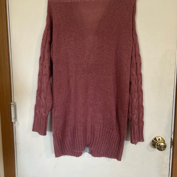 LuLaRoe Women's Mauve Gray Long Button Up Cardigan Sweater Oversized Small - Picture 2 of 8